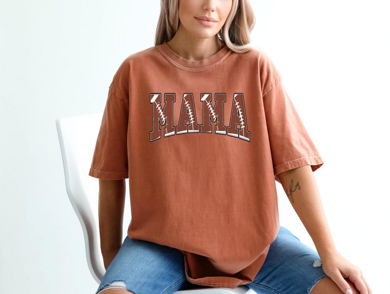 Comfort Colors® Football Mom Shirt, Sport Mom Outfit, Mother Day Shirt, Mama Game Day Shirt, Football Fan Shirt, Football Matching Shirt image 6