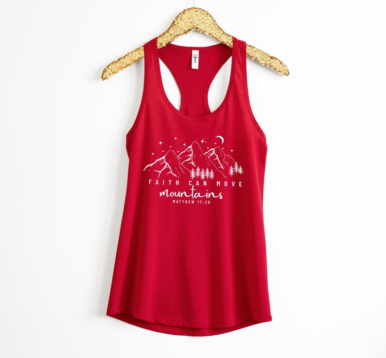 Faith Can Move Mountains Tank Tops, Faith Tank Tops, Religious Tank Tops, Jesus Lover Gifts, Cute Christian Mama Gift, Cute Bible Verse Tees image 8
