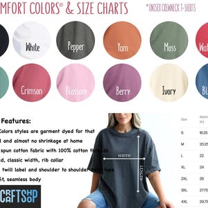 a women's t - shirt with different colors and sizes