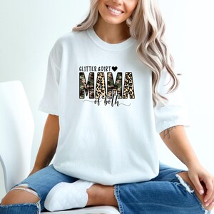 Comfort Colors® Mama Shirt, Mama Of Both Shirt, Camo Mama Tee, Mothers Day gift, Women's Leopard Mom Shirt, Mothers Day Apparel, Mom gift image 2