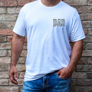 Comfort Colors® Dad Est Year Shirt, Cute Fathers Day Gift, New Dad Shirt, Personalized Dad Shirt, Custom Dad Est Shirt, Custom Papa gift image 7