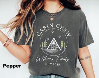 Comfort Colors® Custom Cabin Crew Shirt, Family Vacation Shirt, Camping Bachelorette Shirt, Girls Trip Shirt, Custom Trip Shirt, Camp Bach
