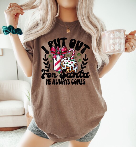 Comfort Colors® Put Out For Santa Tee, Funny Christmas Cookies Shirt, Merry Christmas shirt, Womens Christmas, Holiday Shirt, Christmas Gift