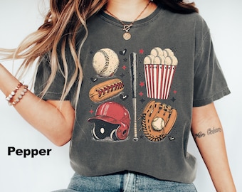 Comfort Colors® Vintage Baseball Shirt, Baseball Game Day Shirt, Women Baseball Tee, Baseball Family Matching, Baseball Mama Gift Shirt