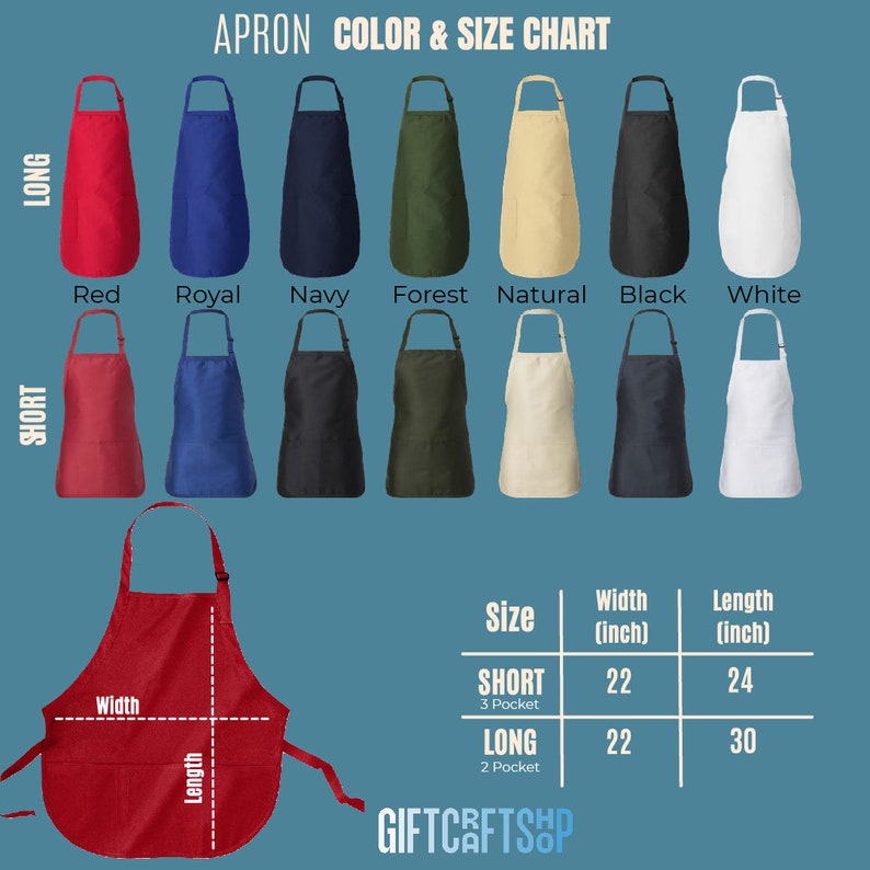 Personalized Art Apron, Art Teacher Apron, Gift for Art Teacher