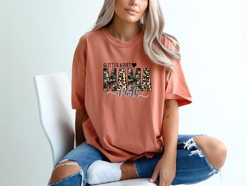 Comfort Colors® Mama Shirt, Mama Of Both Shirt, Camo Mama Tee, Mothers Day gift, Women's Leopard Mom Shirt, Mothers Day Apparel, Mom gift image 8