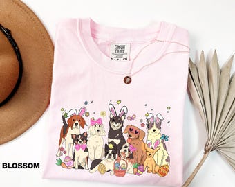 Comfort Colors® Funny Easter Dogs Shirt, Dog Lover Gift for Easter, Easter Shirt, Dogs Easter Outfit, Dog Owner Easter Tee, Kids Easter Tee