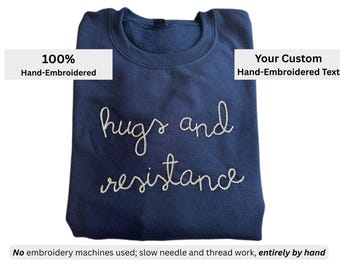 Hugs and Resistance, PERSONALIZED TEXT, Lingua Franca style, Christmas Gift