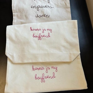 Custom Embroidered Tote Bag, Custom Colors, Personalized Embroidery Gift, Cotton, Eco-Friendly, Personalized Canvas Tote Bag, Afghan artisan