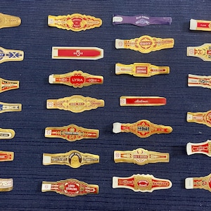 50+ NOS Assorted Antique Cigar Bands form 1930’s to 1970’s