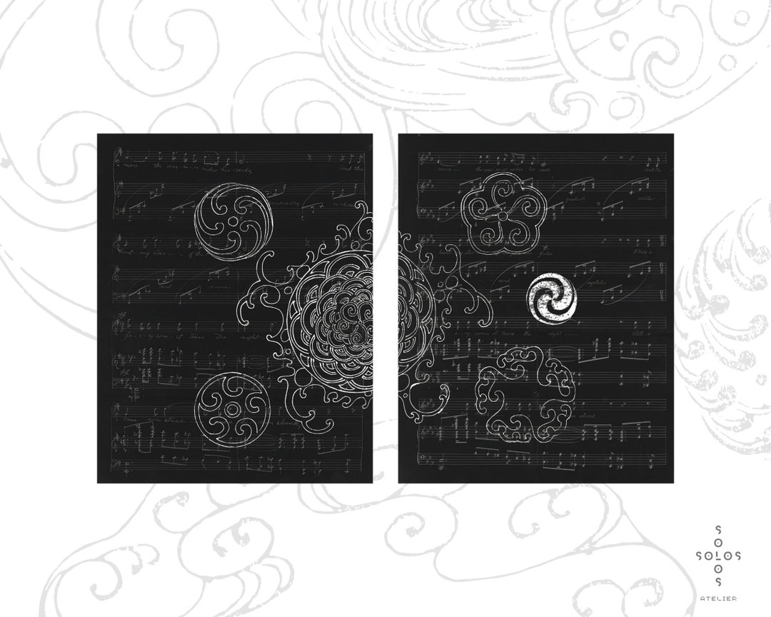 Meditation Wall Art Set Print Zen Art Music Yoga Decor Mystical ...