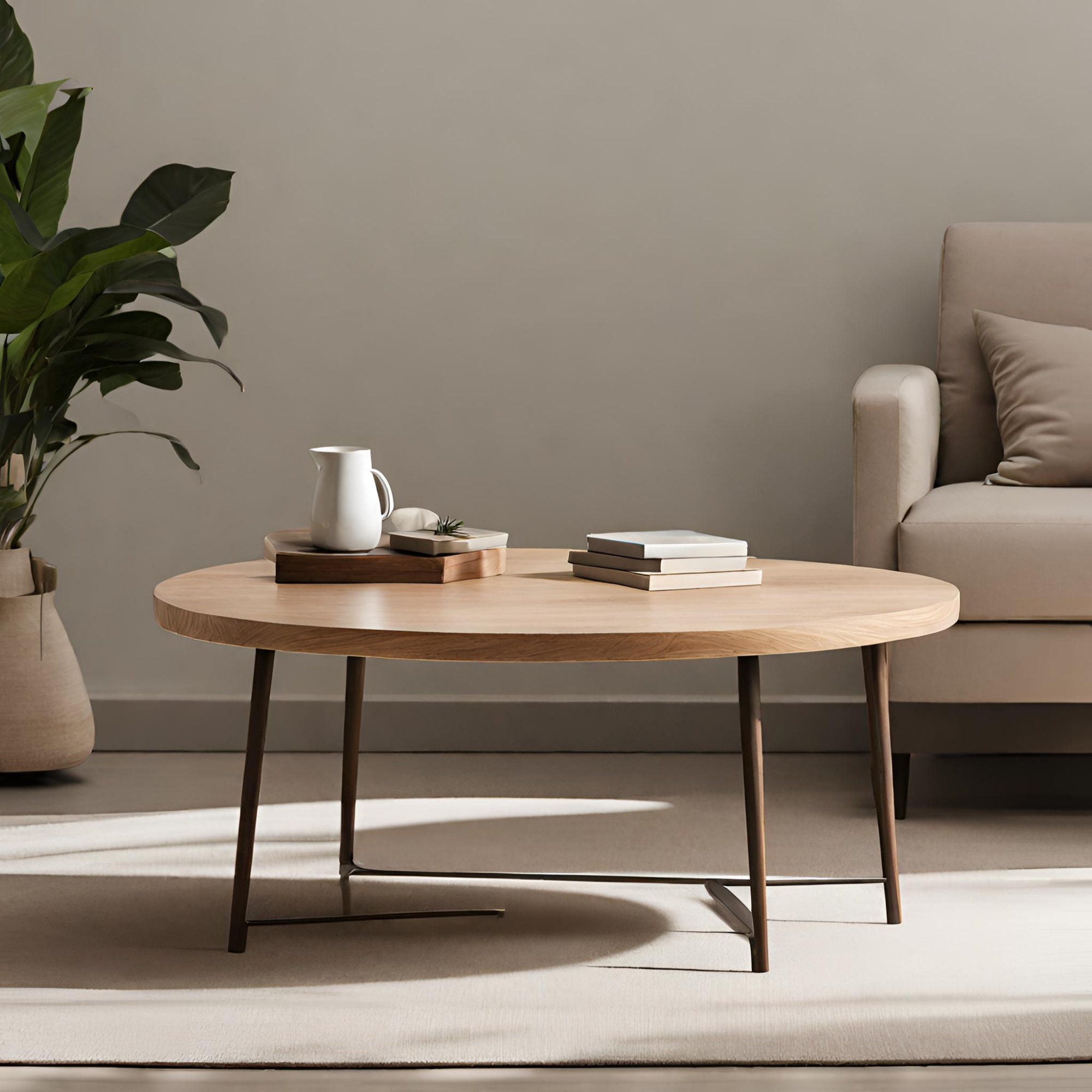 Wooden Round Coffee Table, Artisan Round Wooden Coffee Table Timeless ...