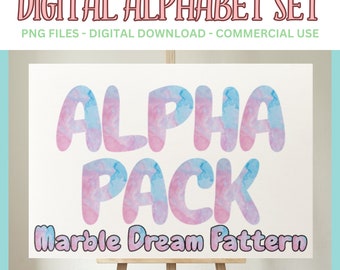 Pink Bricks Digital Alphabet Set, Printable PNG Alpha Pack Design ...
