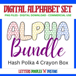 Rainbow Crosshatch Digitales Alphabet Set, druckbares PNG Alpha Pack Design, Doodle Clipart Buchstaben für kommerzielle Nutzung und persönliche benutzerdefinierte Kunst