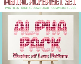 Water Surface Digital Alphabet Set, Printable PNG Alpha Pack Design ...