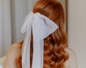 Beautiful Silk Chiffon Bridal Hair Bow