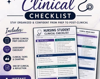 Nursing student clinical checklist
