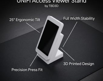 UNIFI Access Intercom Viewer Desk Table Stand - full width Pressfit 25 Degree tilt
