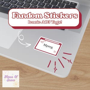 Mpreg Stickers, AO3 Style - Omegaverse Alpha/Omega, Fanfiction Inspired Decals, Laptop Decor, Bullet Journal Accessories, Literary Gifts,