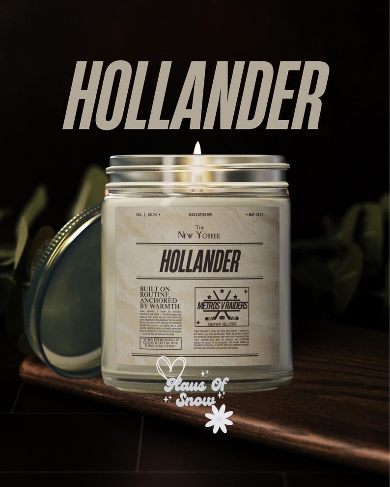 This Candle Smells Like Shane Hollander, Heated Rivalry Cashmere Musk Inspired Soy Candle, Rozanov Game Changer Hockey Fandom Gift 4oz / 9oz image 1