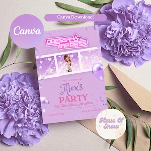 Roblox Dress To Impress DTI Birthday Invitation - Customisable Template Personalised Outfit Fashion Invite Girl Party Robux Gaming Digital