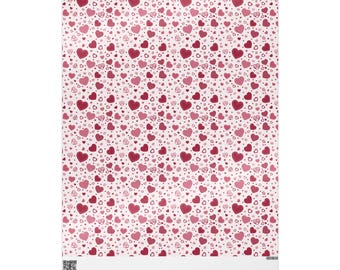 Romantic Heart Wrapping Paper, Perfect for Valentine's Day Gifts, Gift Wrap, Love Notes, Engagements, Wedding Favors