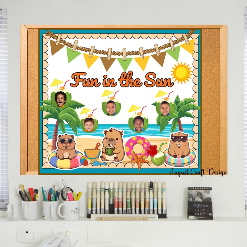 Summer Bulletin Board Kit Fun in Sun Beach Classroom Decor Printable ...