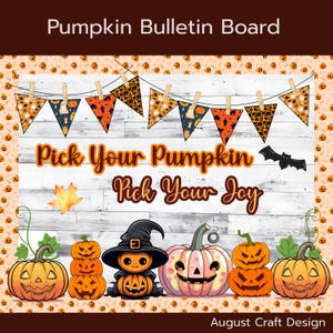 Hello Pumpkin Fall Bulletin Board Kit | Autumn Classroom Decor | Printable Fall Banner & Pumpkins
