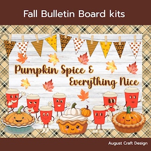 Hello Pumpkin Fall Bulletin Board Kit | Autumn Classroom Decor | Printable Fall Banner & Pumpkins