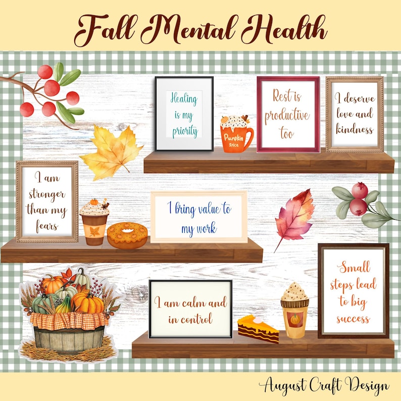 Fall Mental Health Bulletin Board | Printable Affirmation Posters ...