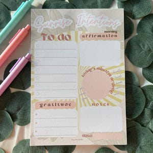 Sunrise Intentions Notepad