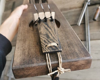 Birch tallharpa, bowed lyre, musical instrument