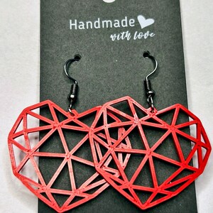 Geometric Heart Earrings