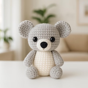 Koala Amigurumi Crochet Pattern PDF, Crochet Koala, Amigurumi koala plushie pattern, Plush Koala Animal,Beginner-Friendly Pattern (English)