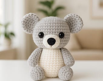 Koala Amigurumi Crochet Pattern PDF, Plush Animal (English)