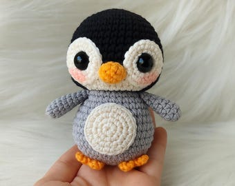 Penguin Crochet Pattern PDF | Amigurumi Mini Penguin Crochet Tutorial | DIY Crochet Toy | Handmade Gift Idea | Digital Download