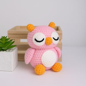 Sleepy Baby Owl Amigurumi Crochet Pattern | Amigurumi Owl Pattern | Forest Animal Crochet Plushie | DIY Kids Crochet Toy | Handmade Gift