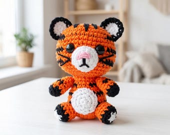 Amigurumi Tiger Crochet Pattern | Safari Animal Toy (PDF Pattern)