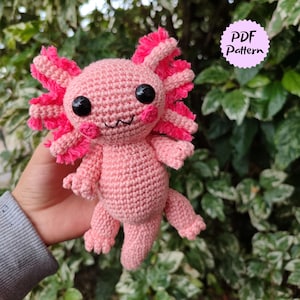 Axolotl Crochet Pattern | Cute Amigurumi Crochet Tutorial | DIY Kids Plush Toy | Axolotl Plushie Crochet Pattern | Digital Pattern