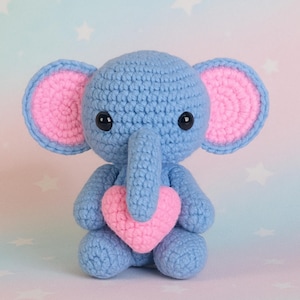 Baby Elephant Crochet Pattern | Amigurumi Elephant Pattern | Safari Animal Crochet Plushie | DIY Crochet Toy | Handmade Gift | Digital