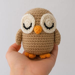 Sleepy Baby Owl Amigurumi Crochet Pattern | Amigurumi Owl Pattern | Forest Animal Crochet Plushie | DIY Kids Crochet Toy | Handmade Gift