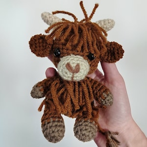 Highland Cow Crochet Pattern | Amigurumi Highland Cow | DIY Crochet | Farm Animal Crochet Plushie | Digital Download | Handmade Toy