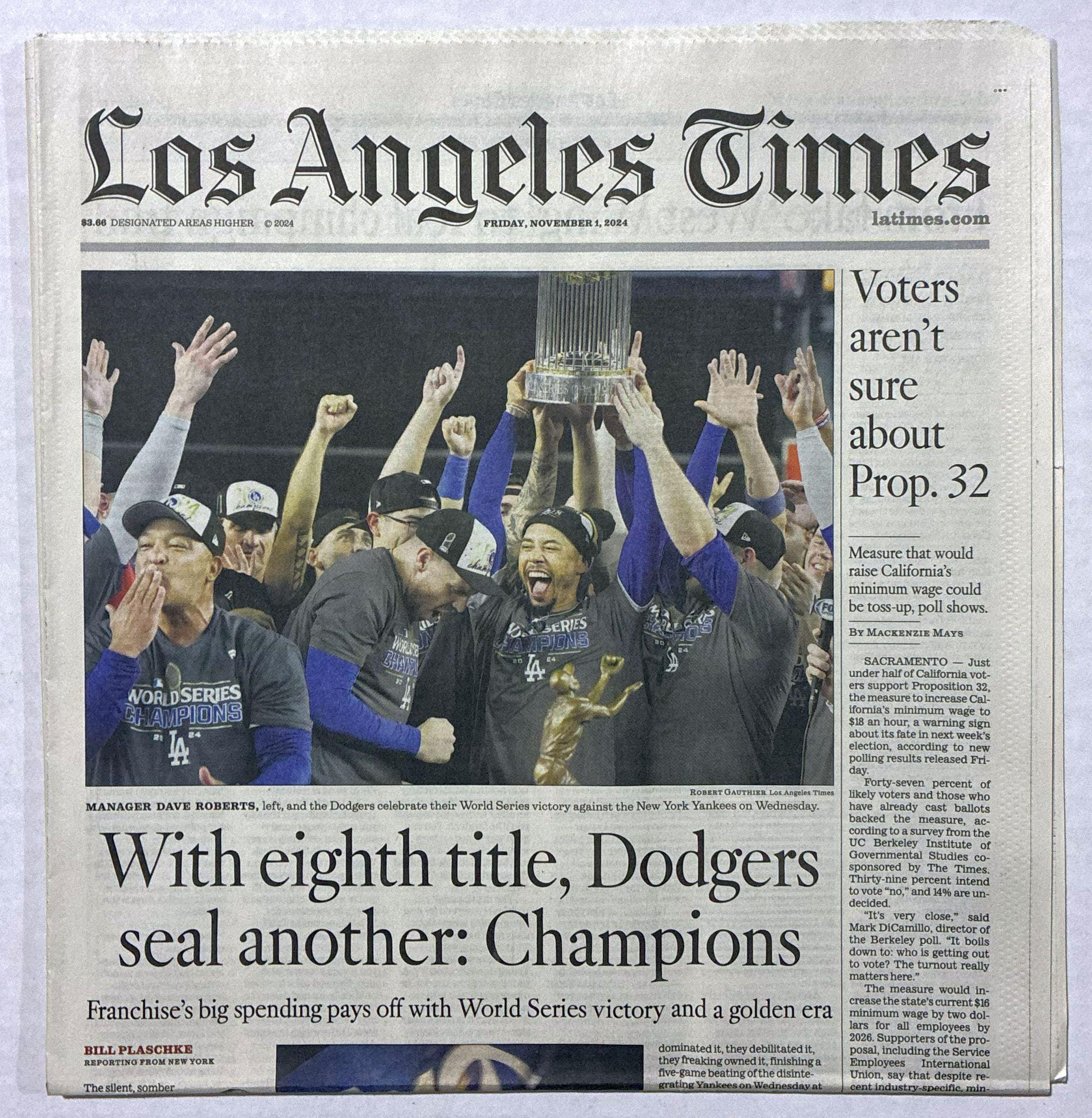 La Dodgers Newspaper - Etsy