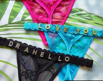 Name Thong, Personalised Name Thong, Custom Name Thong