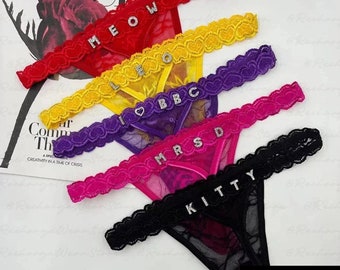 Custom Name G-Strings, Personalised Name Thong, Custom Name Thong