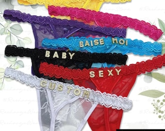 Personalisierter Name Tanga, Kundenspezifische Spitze Zapfen mit Schmuck Kristall Buchstabe Name Für Sie, Benutzerdefinierte Name Zapfen, Honymoon Geschenk für Freundin, Frau