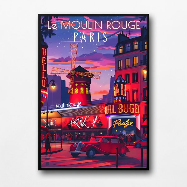 Affiche "Le Moulin Rouge - Paris" - 30x40 cm