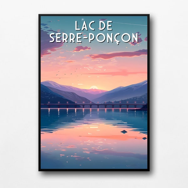 Affiche "Lac de Serre-Ponçon" - 30x40 cm