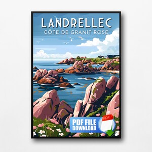 Pôster "Landrellec - Costa de granito rosa" Arquivo digital 10x15cm, 30x40cm e 50x70cm