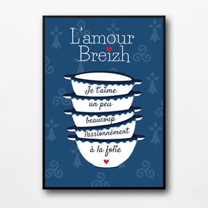Cartaz "Love Breizh" - Tigelas bretãs